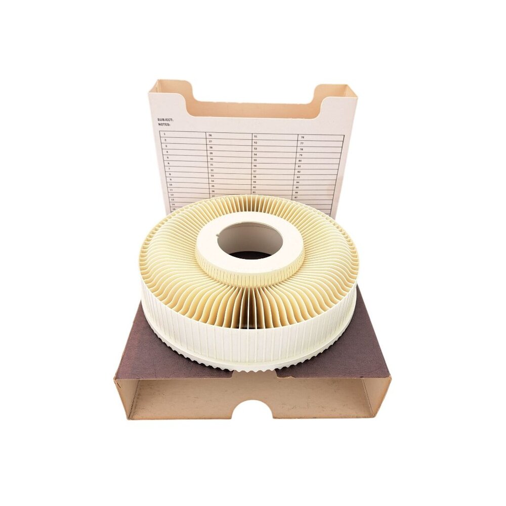 Vintage Rotary S-100 Slide Tray White Holds 100 Sawyer's GAF Minolta Nikon Sears